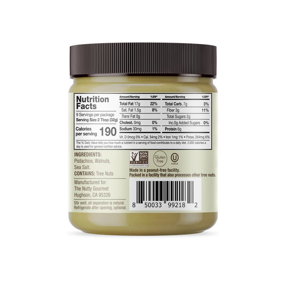 
                
                    Load image into Gallery viewer, Pistachio Walnut Butter- 10 oz. - Nutty Gourmet
                
            